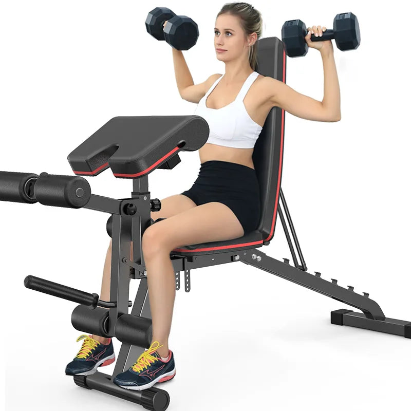 MIYAUP-Household Sit-ups Fit Equipment, Multifunctional Fitness Chair, Leg Trainer, Bird Dumbbell Bench