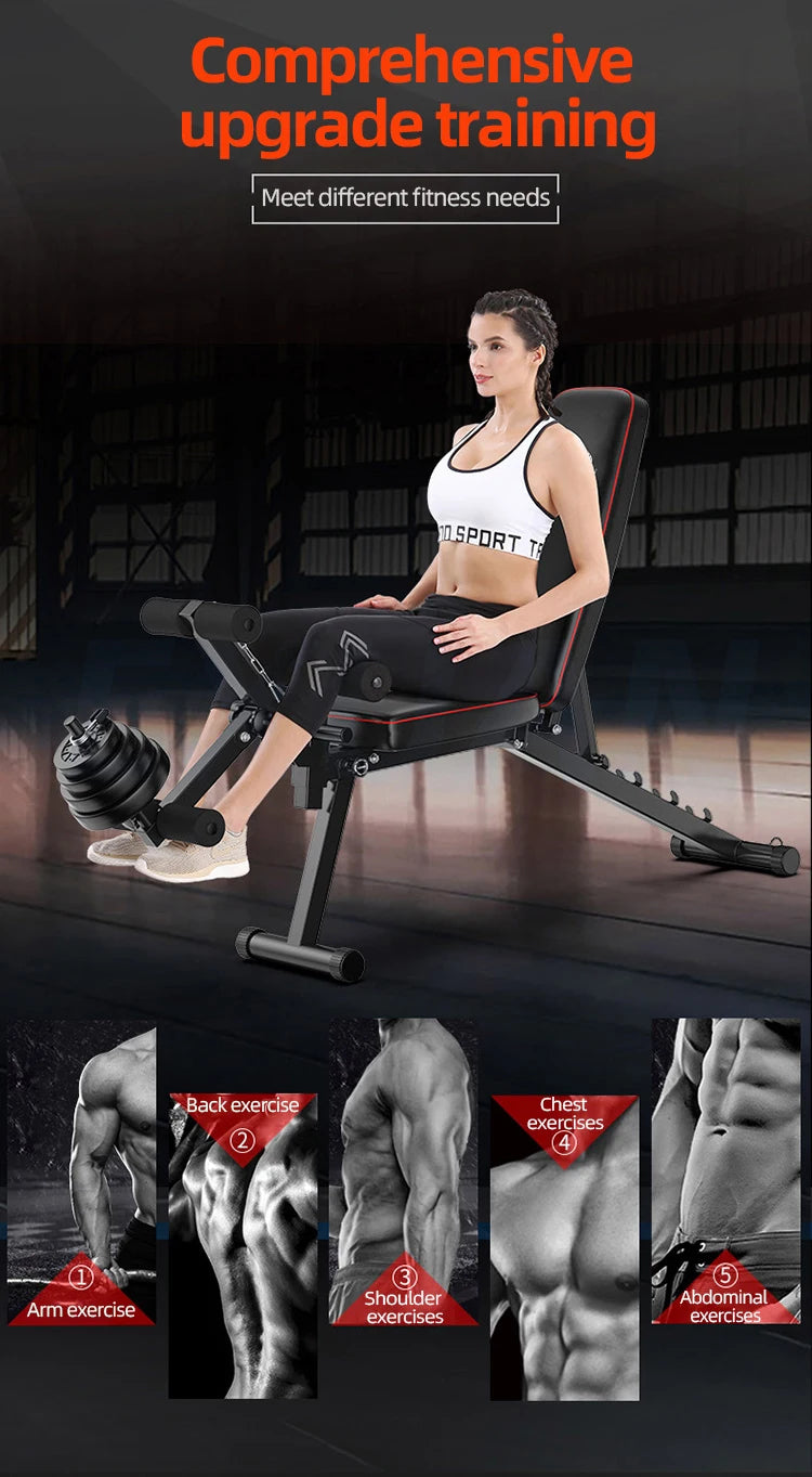 Multifunctional Dumbbell Bench Priest Bench Men's Exercise Sit-ups Home Fitness Equipment Bird Bench Press Roman Chair