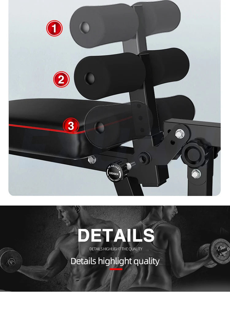 Multifunctional Dumbbell Bench Priest Bench Men's Exercise Sit-ups Home Fitness Equipment Bird Bench Press Roman Chair