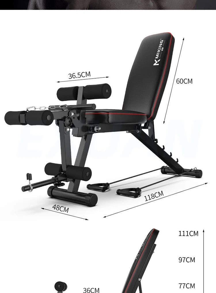 Multifunctional Dumbbell Bench Priest Bench Men's Exercise Sit-ups Home Fitness Equipment Bird Bench Press Roman Chair