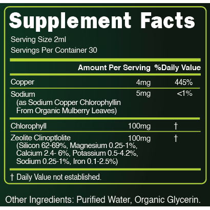 Chlorophyll and Zeolite Detox